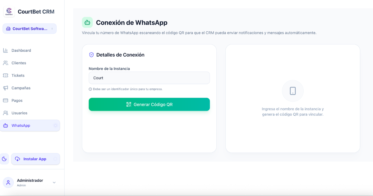 Gestor de Cobranza (Courtbet CRM)